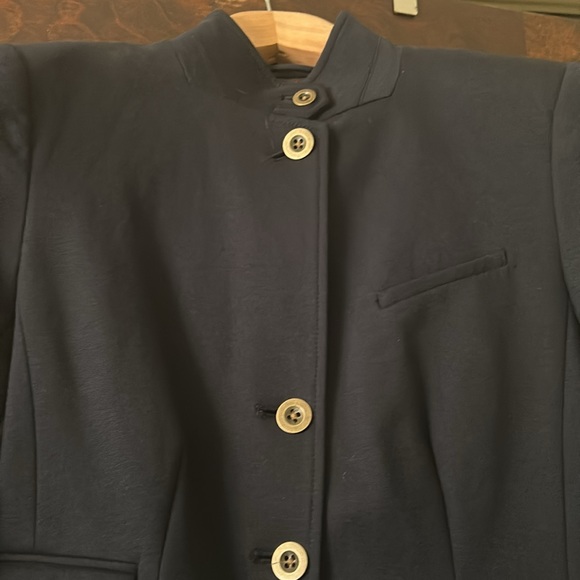 Gap cotton/spandex, lined navy blazer with brushed gold buttons. - Picture 2 of 8